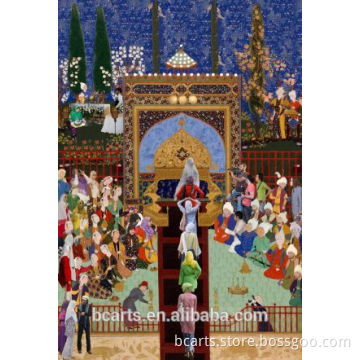Deep color wall decor for sale human worship oil painting modern islamic art painting